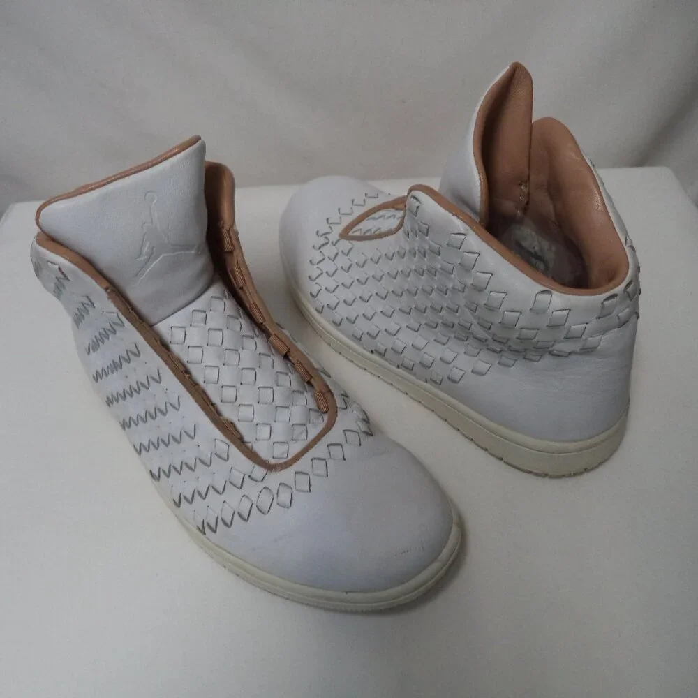 Nike Jordan Shine 500 Worldwide 689480 105 White Vachetta Sneakers Men Size Sz 8